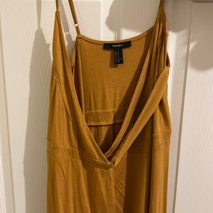 dark yellow wrap up sun dress